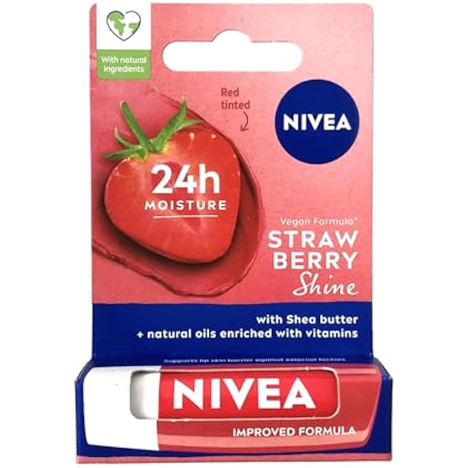 Nivea LIP CARE FRUITY SHINE STRAWBERRY, 4.8G - Image 1